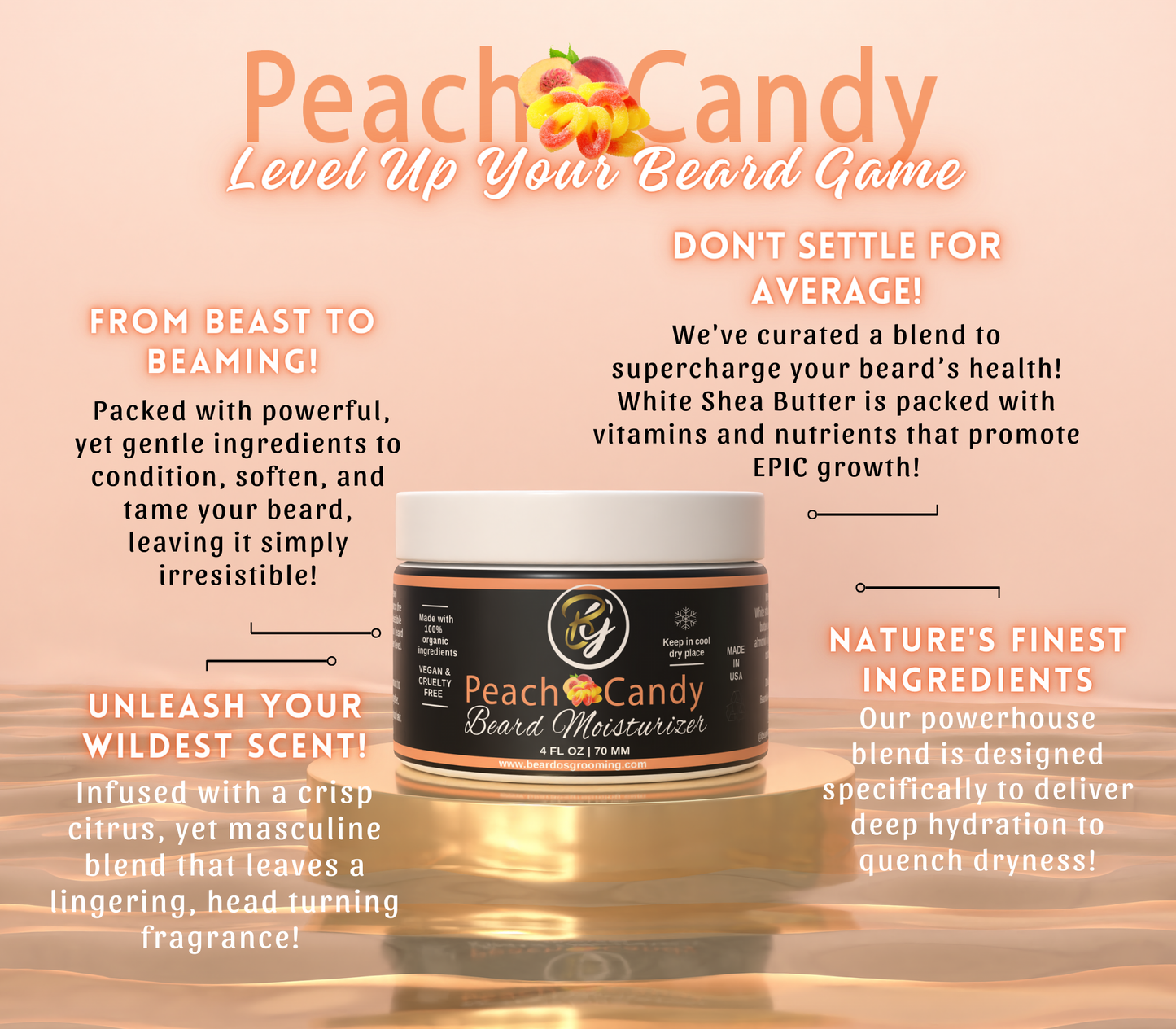 Peach Candy Beard Moisturizer