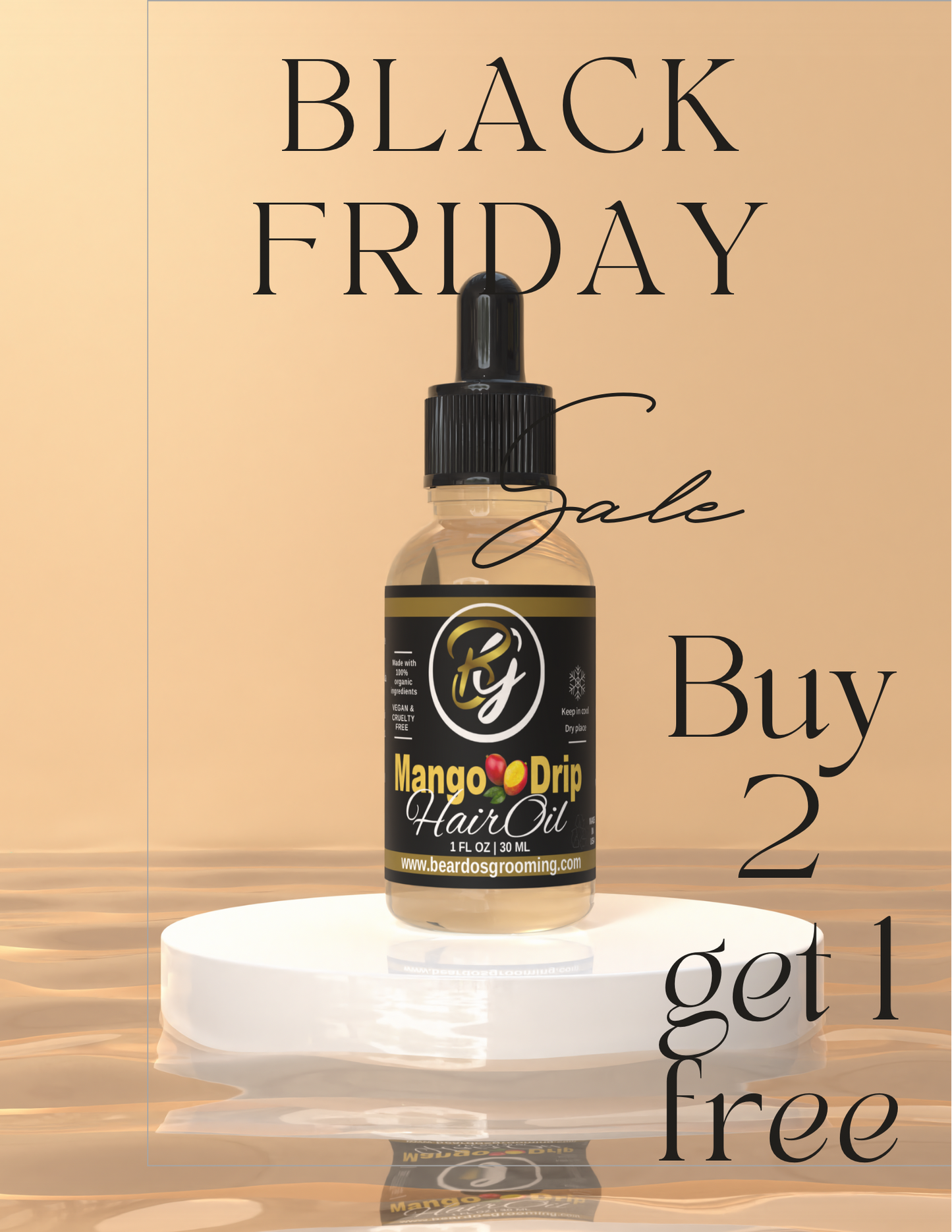 Mango Drip Hair Oil black Friday sale buy two get one free